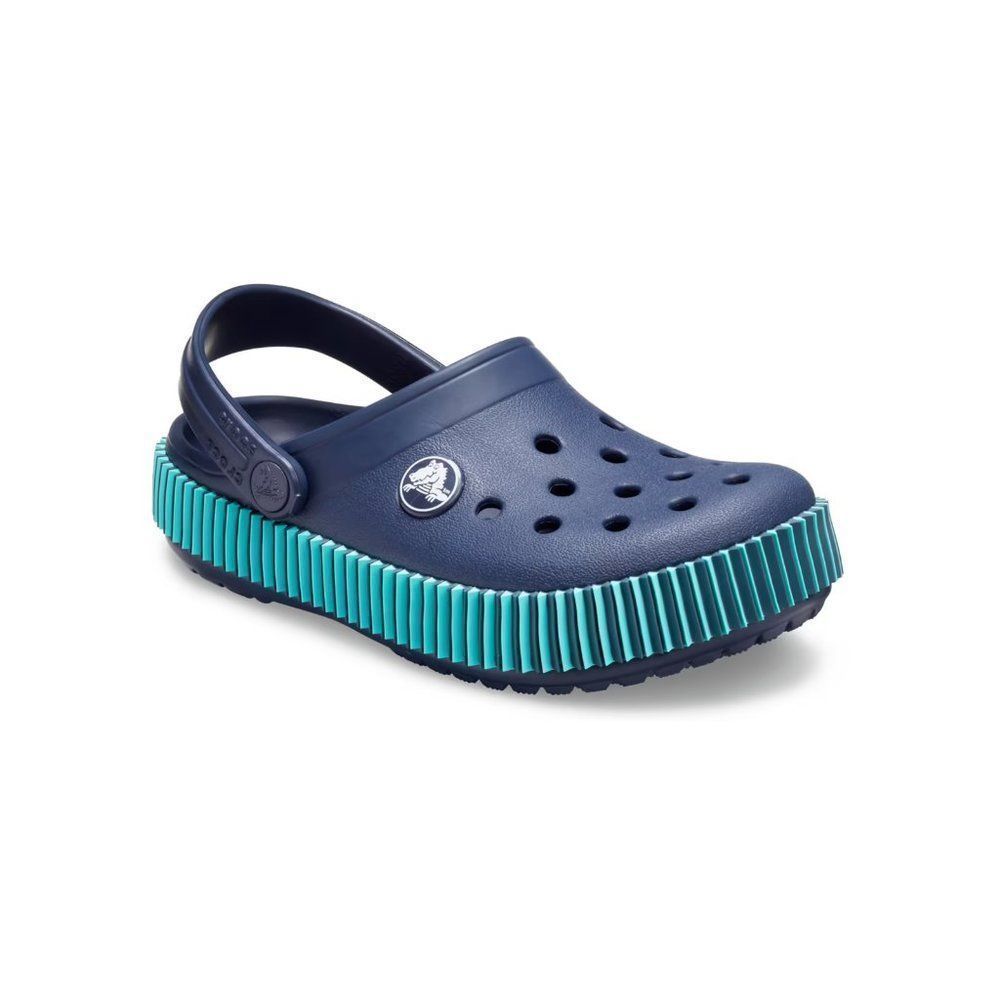 Crocs Toddler Navy Blue White Lightweight Crocband Clog Sandals Size C13